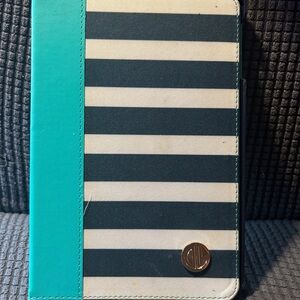 Striped Tablet Case with Teal Accent
